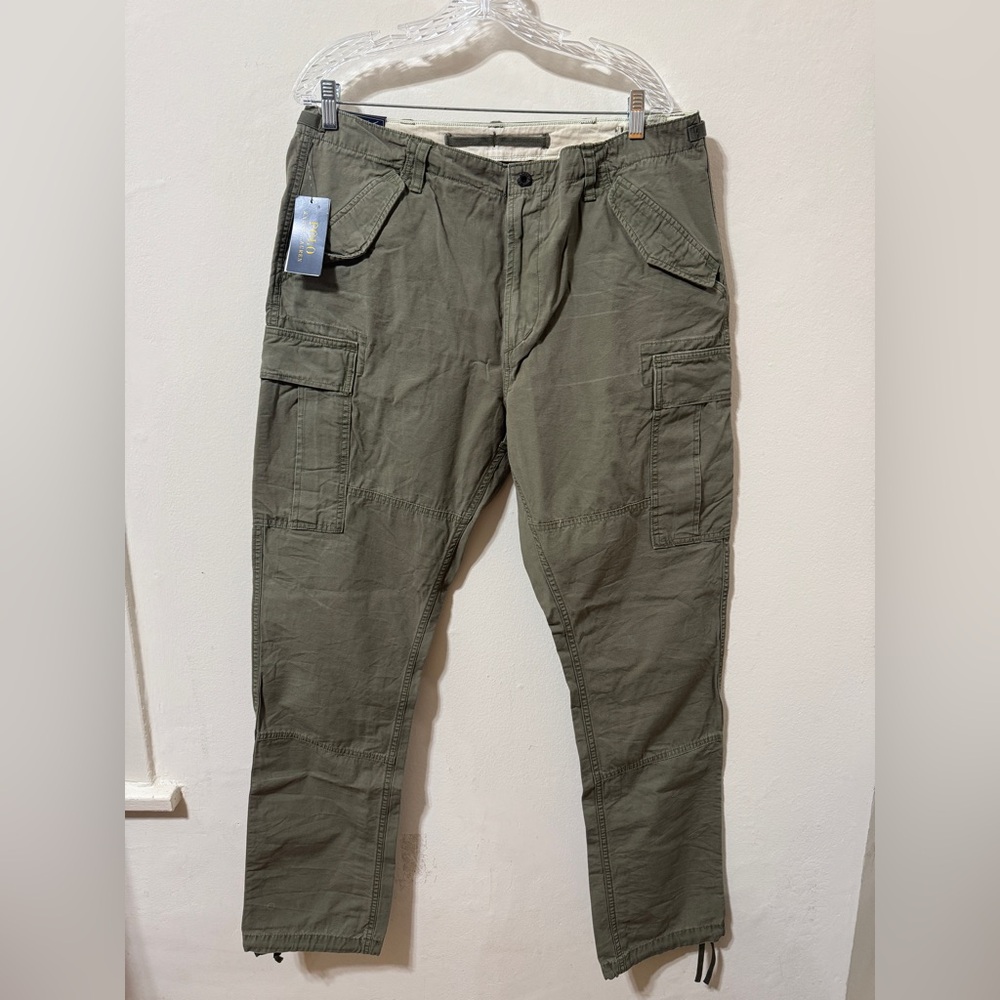 Polo Ralph‎ Lauren Surplus Chino Cargo Pants Olive Green 38-42 Select Size NEW